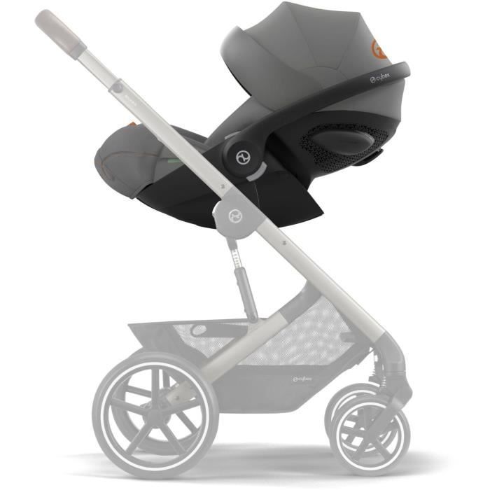 Cloud G CYBEX i-Size baby-autostoeltje - Liggend - Ademende stof - Vliegtuiggoedkeuring - Moon Black