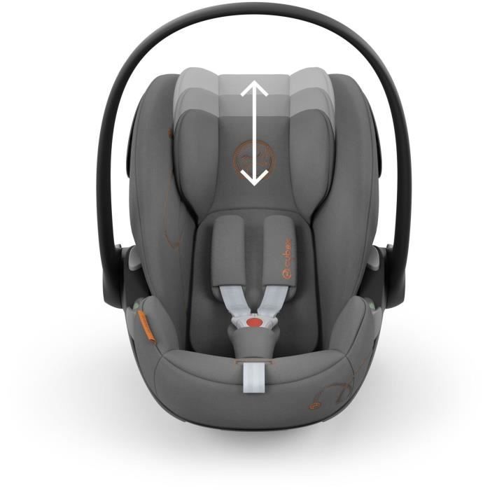 Cloud G CYBEX i-Size baby-autostoeltje - Liggend - Ademende stof - Vliegtuiggoedkeuring - Moon Black