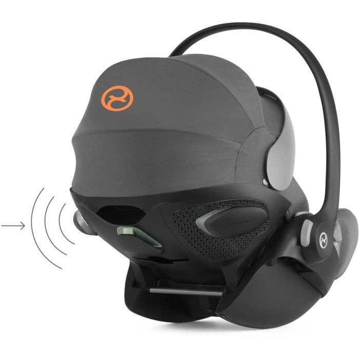 Cloud G CYBEX i-Size baby-autostoeltje - Liggend - Ademende stof - Vliegtuiggoedkeuring - Moon Black